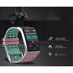 YP Select 0.96 pouces Écran couleur Pression artérielle Moniteur de fréquence cardiaque Sport Bluetooth Montre-bracelet intelligente-Rose