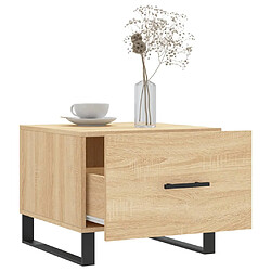 Avis vidaXL Table basse Chêne sonoma 50x50x40 cm Bois d'ingénierie