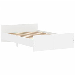 Avis Maison Chic Lit adulte - Cadre Structure de lit avec tête de lit Contemporain/pied de lit blanc 120x200 cm -MN28657