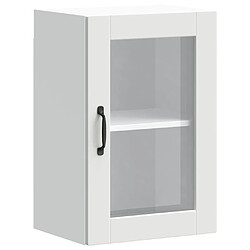 vidaXL Armoire murale de cuisine avec porte en verre Porto blanc