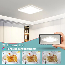 ZMH LED Plafonnier Plat - 23CM 18W Cuisine Lumière IP20 Blanc Neutre Chambre Hall d'entrée pas cher