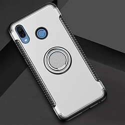 Wewoo Coque Étui de protection magnétique à 360 degrés avec anneau de rotation pour Huawei Honor Play Argent