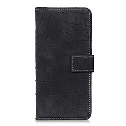 Wewoo Housse Coque Pour Galaxy A51 Crocodile Texture en cuir à rabat horizontal avec support et fentes cartes et portefeuille noir