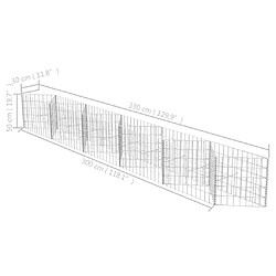 vidaXL Panier de gabion Acier galvanisé 300x30x50 cm pas cher