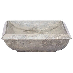 Avis vidaXL Lavabo Gris 50x35x10 cm Marbre