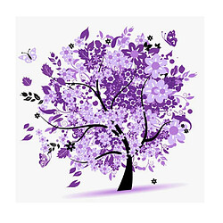 bricolage 5d fleur arbre diamant peinture broderie point de croix kits violet