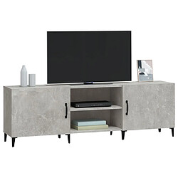 Acheter Maison Chic Meuble TV scandinave - Banc TV pour salon gris béton 150x30x50 cm bois d'ingénierie -MN57536