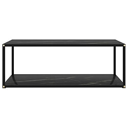 vidaXL Table basse Noir 100x50x35 cm Verre trempé