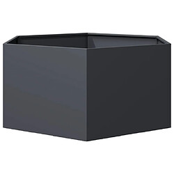 Avis vidaXL Jardinière anthracite hexagone 104x90x45 cm acier