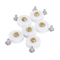 Set de 6pcs Roulette Rouleau Accessoire pour Douche Porte Coulissante Roue 22,5 mm