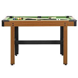 vidaXL Table de billard 4 pieds 122x61x76 cm Marron