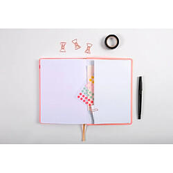 Quo Vadis Life Journal Carnet 21 Dots Point avec Élastique 15X21cm Rouge pas cher