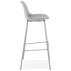 Avis Alterego Tabouret de bar 'COOKIE' gris style industriel