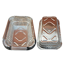 Paquet De 20 Casseroles Jetables De Grille En Aluminium Pour Barbecue 700ml 20x13x5cm pas cher