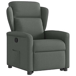 Avis vidaXL Fauteuil inclinable Gris foncé Tissu