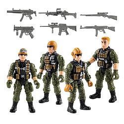 Avis 4pcs Articulations Mobiles Soldats De L'armée Jouets Modèle Militaire Jeu De Figurine Jouet