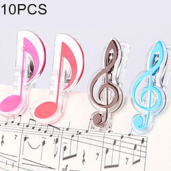 Wewoo 10 PCS PP Matériel En Acier Inoxydable Printemps Musique Note Forme Livre Clip Deluxe Page Titulaire, Livraison Couleur Aléatoire