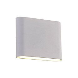 HOMEMANIA Lampe Murale Mizika Applique - Rectangulaire - Blanc en Métal, 12 x 9 x 2 cm, 1 x LED, 6W, 630LM, 4200K Lumière Blanc Naturel