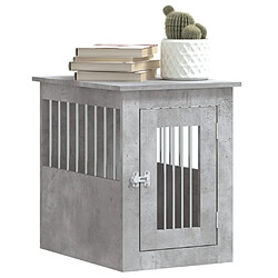 Avis vidaXL Meuble de cage pour chiens gris béton 45x62x59 cm