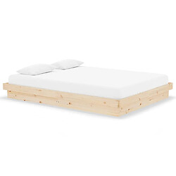 vidaXL Cadre de lit sans matelas bois massif