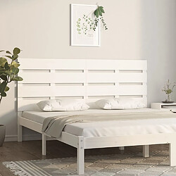 Maison Chic Tête de lit moderne pour chambre - Décoration de lit Blanc 150x3x80 cm Bois massif de pin -MN96190