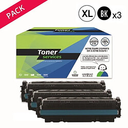 Compatible HP 410X - Pack de 3 toners Noirs marque Toner Services (CF410X x3)