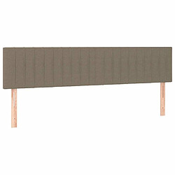 Maison Chic Lot de 2 Têtes de lit design pour chambre - Décoration de lit Taupe 80x5x78/88 cm Tissu -MN21848