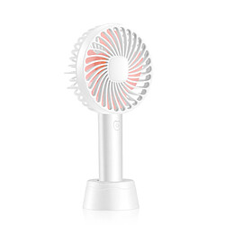 (Blanc) Ventilateur Portable Mini Refroidisseur de Ventilateur à Main pour le Cou Réglable