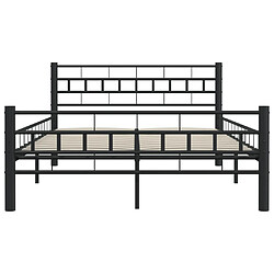 Acheter vidaXL Cadre de lit sans matelas noir acier 120x200 cm