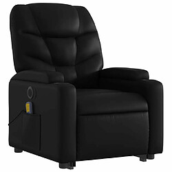 Avis Maison Chic Fauteuil Relax pour salon, Fauteuil inclinable de massage électrique noir similicuir -GKD51993