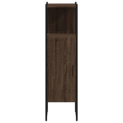 Maison Chic Armoire de salle de bain,Meuble de rangement,Meuble haut chêne marron 33x33x120,5 cm -GKD416129 pas cher