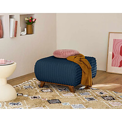 Bestmobilier Cristal - pouf modulable - 65 cm - en fausse fourrure côtelée