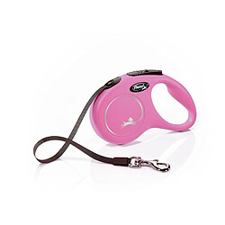 Laisse New Classic S Tape 5 m pink Flexi CL10T5-251-P-20