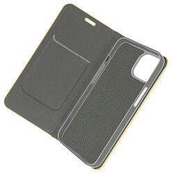 Avizar Étui pour iPhone 14 Clapet Porte-carte et Support vidéo Luna Book Gold Gris