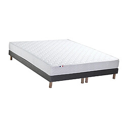 Idliterie Ensemble Matelas accueil Latex 3 zones INITIAL - Bi Confort Mousse & Latex + Sommier - Made in France