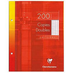 Clairefontaine 4411C Paquet de 5 étuis de 200 copies doubles perforées 17 x 22 200 pages séyès