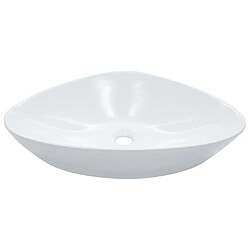 vidaXL Lavabo 58,5 x 39 x 14 cm Céramique Blanc