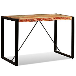 Avis vidaXL Table à manger Bois de récupération massif 120 cm