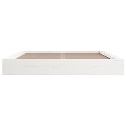 Avis vidaXL Cadre de lit sans matelas blanc 180x200 cm bois massif