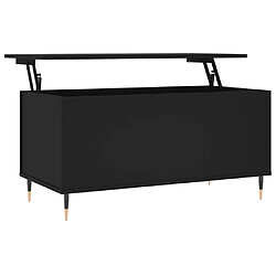 vidaXL Table basse Noir 90x44,5x45 cm Bois d'ingénierie