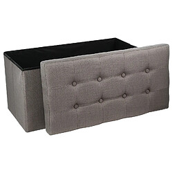 Atmosphera, Createur D'Interieur Banquette coffre pliable Lysandre - L. 76 x H. 38 cm - Gris