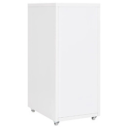 Avis vidaXL Classeur mobile Blanc 28x41x69 cm Métal