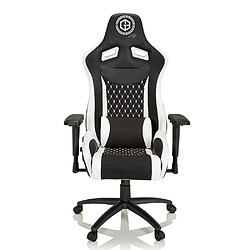 Chaise de Gaming / Chaise de bureau GAMEBREAKER SX 04 Tissu / Similicuir noir / blanc hjh OFFICE pas cher