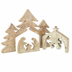 Avis Paris Prix Statuette Déco Bois Puzzle Nativité 54cm Or