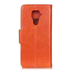 Etui en PU peau de nappa orange pour votre Xiaomi Redmi Note 9/Redmi 10X 4G