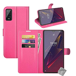 Htdmobiles Housse etui portefeuille avec coque intérieure en silicone pour Wiko Power U10 / U20 + film ecran - ROSE