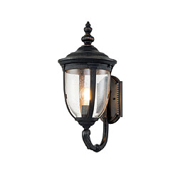 Elstead Lighting Applique murale extérieur Cleveland Aluminium,verre grainé transparent Bronze patiné