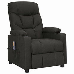 vidaXL Fauteuil de massage Noir Tissu