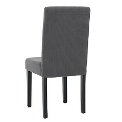 Decoshop26 Lot de 6 chaises de salle à manger dossier haut en tissu velours côtelé gris foncé pieds foncés 04_0007642 pas cher