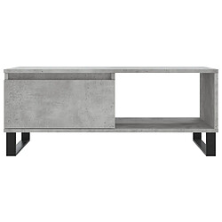 Acheter vidaXL Table basse Gris béton 90x50x36,5 cm Bois d'ingénierie